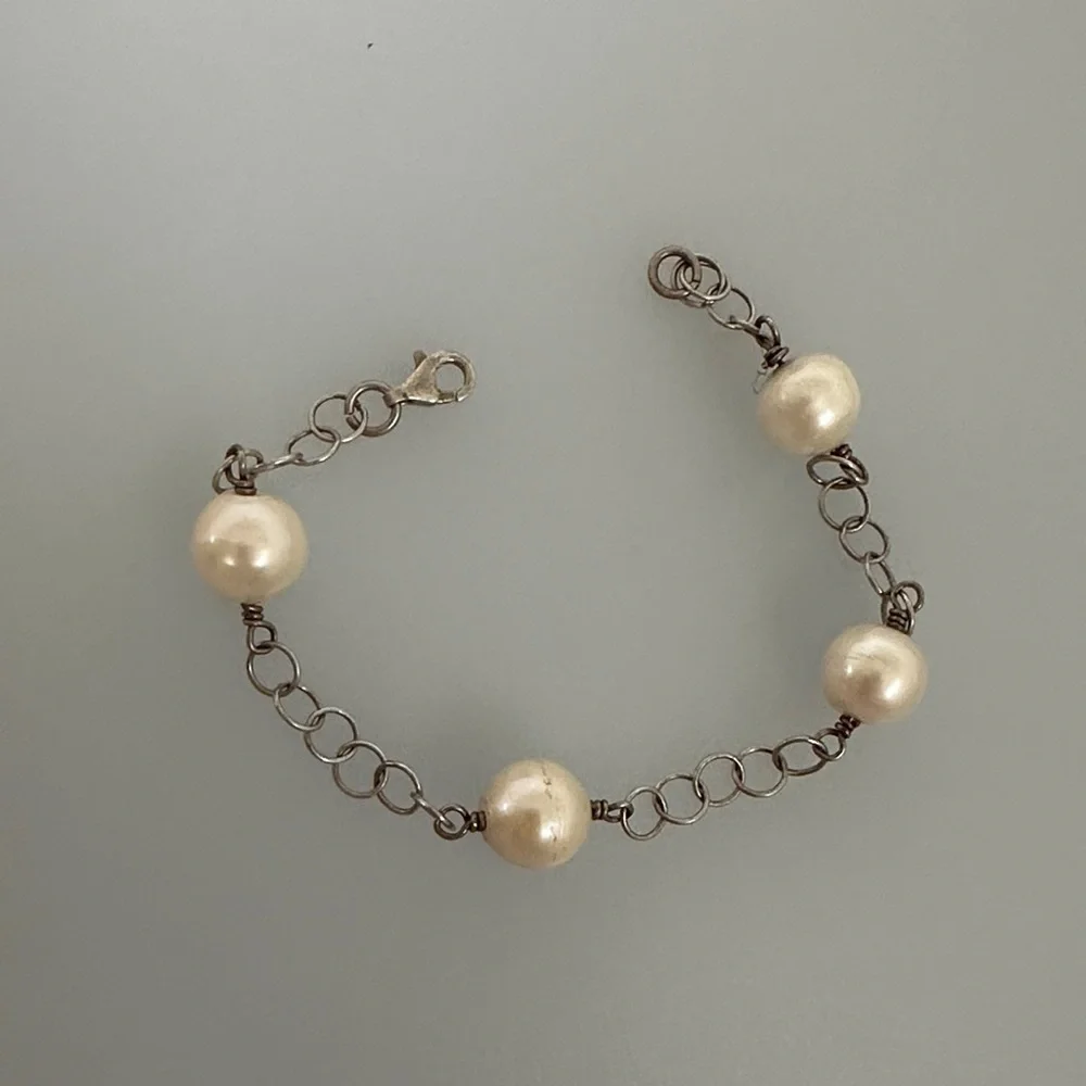 925 sterling silver freshwater Pearl Bracelet​
